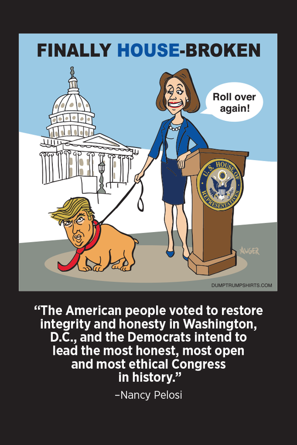 House Broken Trump Postcard